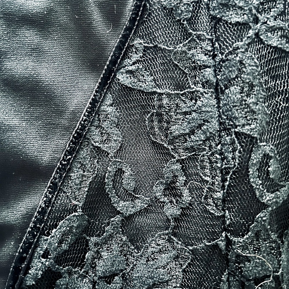 Black cocktail dress, lace up the sides